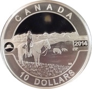 10 Dollars - Elizabeth II The Canadian Cowboy, Canada, 2014 reverse image