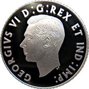 10 Dollars In the name of George VI; Anniversary of D-Day obverse image