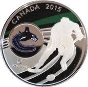 10 Dollars - Elizabeth II Vancouver Canucks, Canada, 2015 reverse image