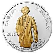 10 Dollars - Elizabeth II Sir John Alexander MacDonald, Canada, 2015 reverse image
