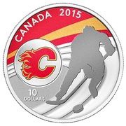 10 Dollars - Elizabeth II Calgary Flames, Canada, 2015 reverse image