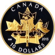 10 Dollars - Elizabeth II Celebrating Canada, Canada, 2015 reverse image