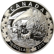 10 Dollars - Elizabeth II The Wondrous West, Canada, 2015 reverse image