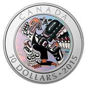 10 Dollars - Elizabeth II Mother Feeding Baby, Canada, 2015 reverse image