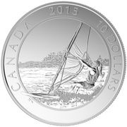 10 Dollar - Elizabeth II Windsurfing, Canada, 2015 reverse image