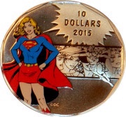 10 Dollars - Elizabeth II DC Comics Originals - Strength, Canada, 2015 reverse image