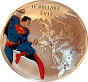 10 Dollars - Elizabeth II DC Comics Originals - Gauntlet, Canada, 2015 reverse image