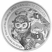 10 Dollars - Elizabeth II Year of the Monkey, Canada, 2016 reverse image