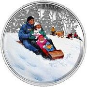 10 Dollars - Elizabeth II Winter Fun, Canada, 2016 reverse image