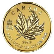10 Dollars - Elizabeth II GML fractionnal set; 1⁄4 oz, Canada, 2016 reverse image