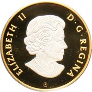 10 Dollars - Elizabeth II Inukshuk; reverse gold plating obverse image