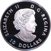 10 Dollars - Elizabeth II Grizzly Bear obverse image
