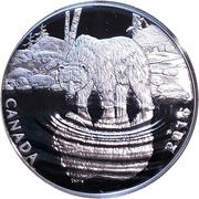 10 Dollars - Elizabeth II Grizzly Bear, Canada, 2016 reverse image
