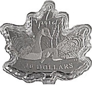 10 Dollars - Elizabeth II Canada Geese, Canada, 2016 reverse image