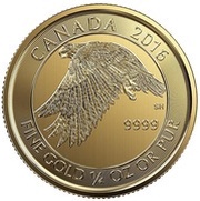 10 Dollars - Elizabeth II White Falcon, Canada, 2016 reverse image