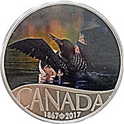 10 Dollars - Elizabeth II Common Loon, Canada, 2017 reverse image