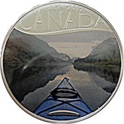 10 Dollars - Elizabeth II Kayaking on the River, Canada, 2017 reverse image