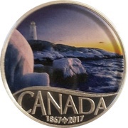10 Dollars - Elizabeth II Lighthouse at Peggy's Cove, Canada, 2017 reverse image