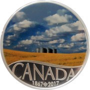 10 Dollars - Elizabeth II Canola Field, Canada, 2017 reverse image