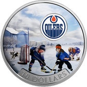 10 Dollars - Elizabeth II Edmonton Oilers, Canada, 2017 reverse image
