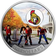 10 Dollars - Elizabeth II Ottawa Senators, Canada, 2017 reverse image