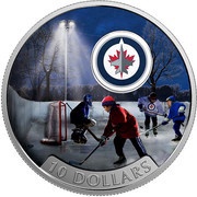 10 Dollars - Elizabeth II Winnipeg Jets, Canada, 2017 reverse image