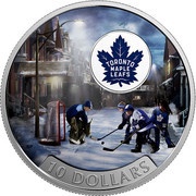 10 Dollars - Elizabeth II Toronto Maple Leafs, Canada, 2017 reverse image