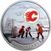 10 Dollars - Elizabeth II Calgary Flames, Canada, 2017 reverse image