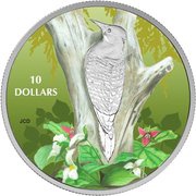 10 Dollars - Elizabeth II Northern Flicker, Canada, 2017 reverse image