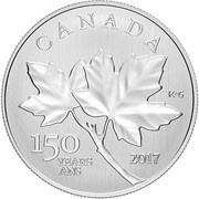 10 Dollars - Elizabeth II ½ oz. Canadian Maple Leaves 2017, Canada, 2017 reverse image