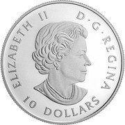 10 Dollars - Elizabeth II Dog sledding under the northern lights obverse image