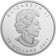 10 Dollars - Elizabeth II Canada 150 Iconic Maple Leaf obverse image