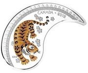 10 Dollars - Elizabeth II Tiger, Canada, 2018 reverse image