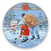 10 Dollars - Elizabeth II Learning to Play: Calgary Flames, Canada, 2018 reverse image