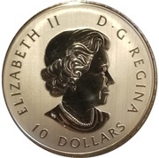 10 Dollars - Elizabeth II ½ oz. Canadian Maple Leaves 2018 obverse image