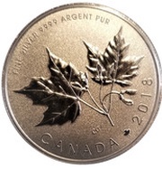 10 Dollars - Elizabeth II ½ oz. Canadian Maple Leaves 2018, Canada, 2018 reverse image