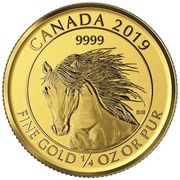10 Dollars - Elizabeth II Wild Horse; Bullion, Canada, 2019 reverse image