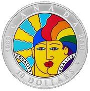 10 Dollar - Elizabeth II Equality, Canada, 2019 reverse image