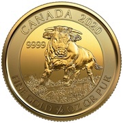 10 Dollars Aquitaine Bull, Canada, 2020 reverse image