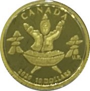 10 Dollars - Elizabeth II Inuk and a Qulliq, Canada, 2020 reverse image