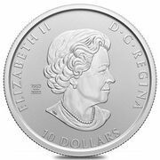 10 Dollars In the name of Elizabeth II; Smilodon Sabre-Toothed Cat obverse image