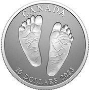 10 Dollars In the name of Elizabeth II; Welcome to the world, Canada, 2023 reverse image
