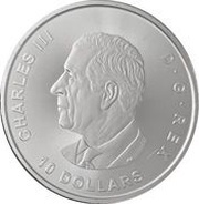 10 Dollars - Charles III Woolly Mammoth obverse image