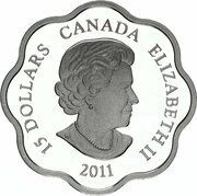 15 Dollars - Elizabeth II Lunar Lotus; Year of the Rabbit obverse image