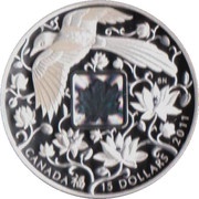 15 Dollars - Elizabeth II Maple of Happiness, Canada, 2011 reverse image