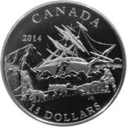 15 Dollars - Elizabeth II The Arctic Expedition, Canada, 2014 reverse image