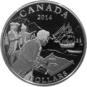 15 Dollars - Elizabeth II The West Coast Exploration, Canada, 2014 reverse image