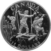 15 Dollars - Elizabeth II The Wild Rivers Exploration, Canada, 2015 reverse image