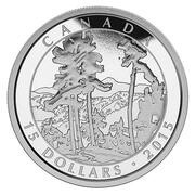 15 Dollars - Elizabeth II Landscape, Canada, 2015 reverse image