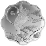 15 Dollars - Elizabeth II Lunar Lotus; Year of the Monkey, Canada, 2016 reverse image